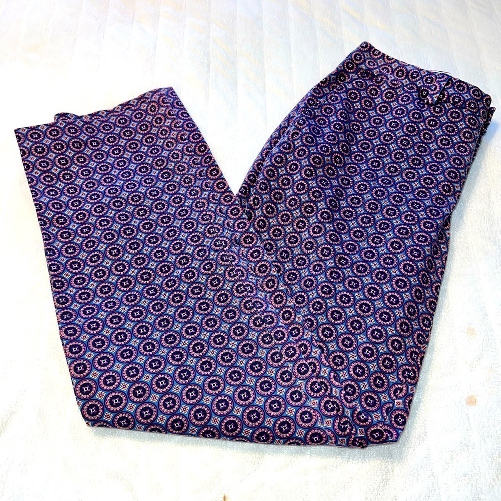 Lands' End Women's Pants | Size 4P Petite | Patterned Straight Leg